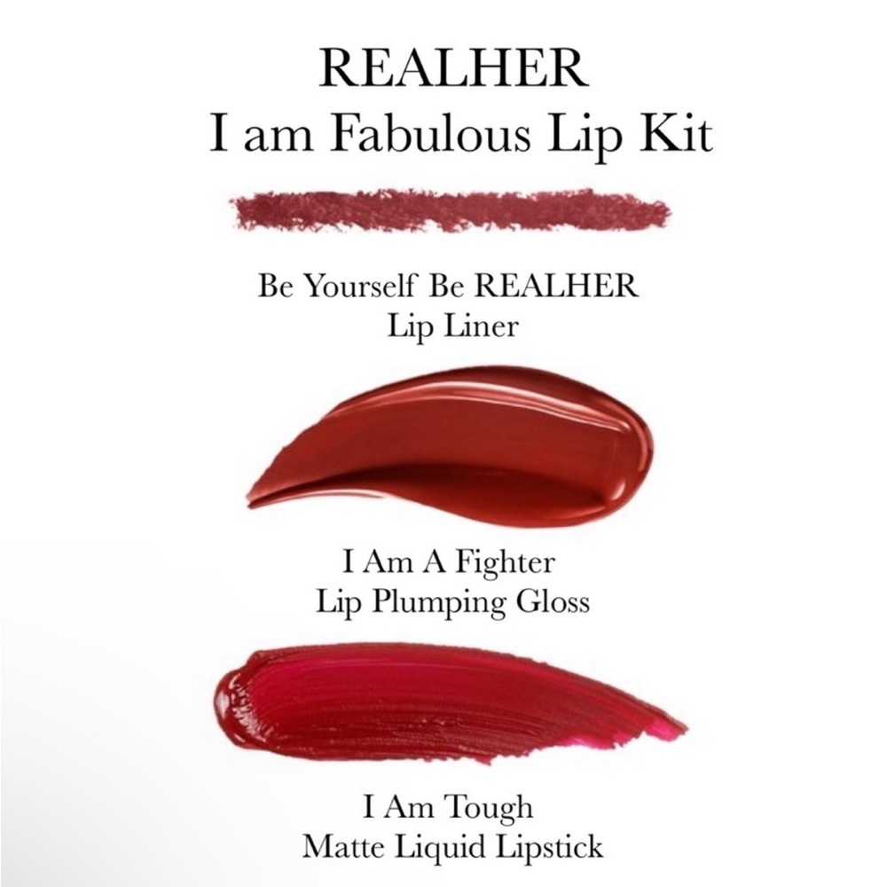 RealHer I AM Fabulous Lip Kit Trio Empowering Makeup  New